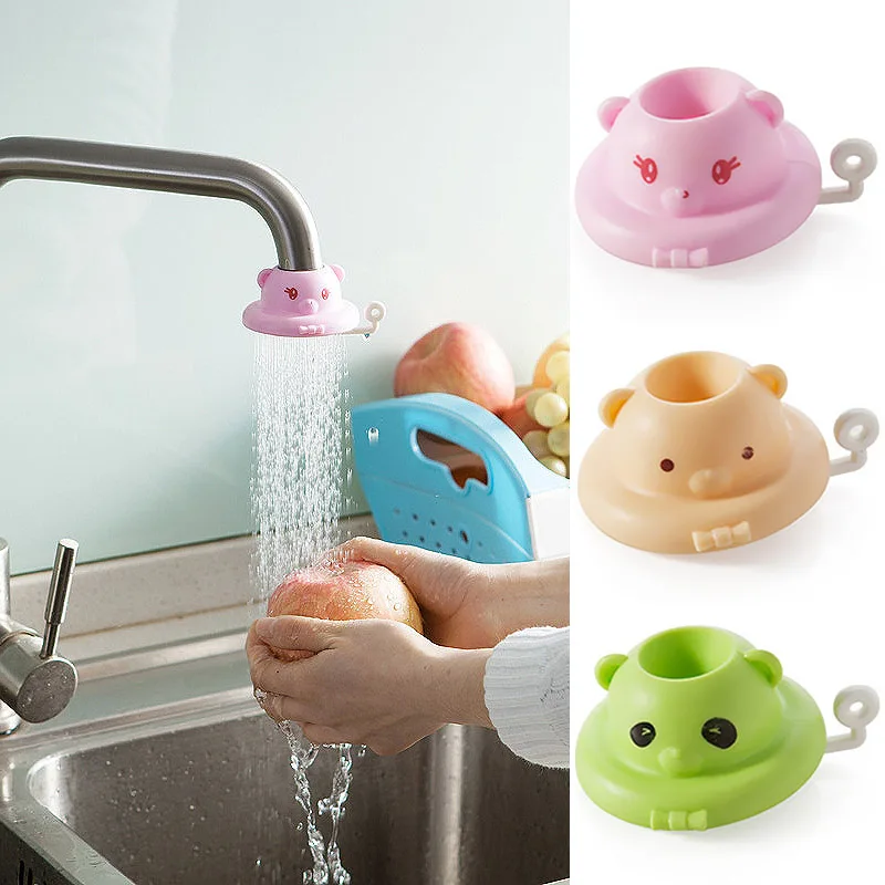 Faucet Extender Cute 1PC Sprayers Toddler 3 Colors Kitchen Accessories For Bathroom Hand Washing  For Kids Faucet  Saving Water
