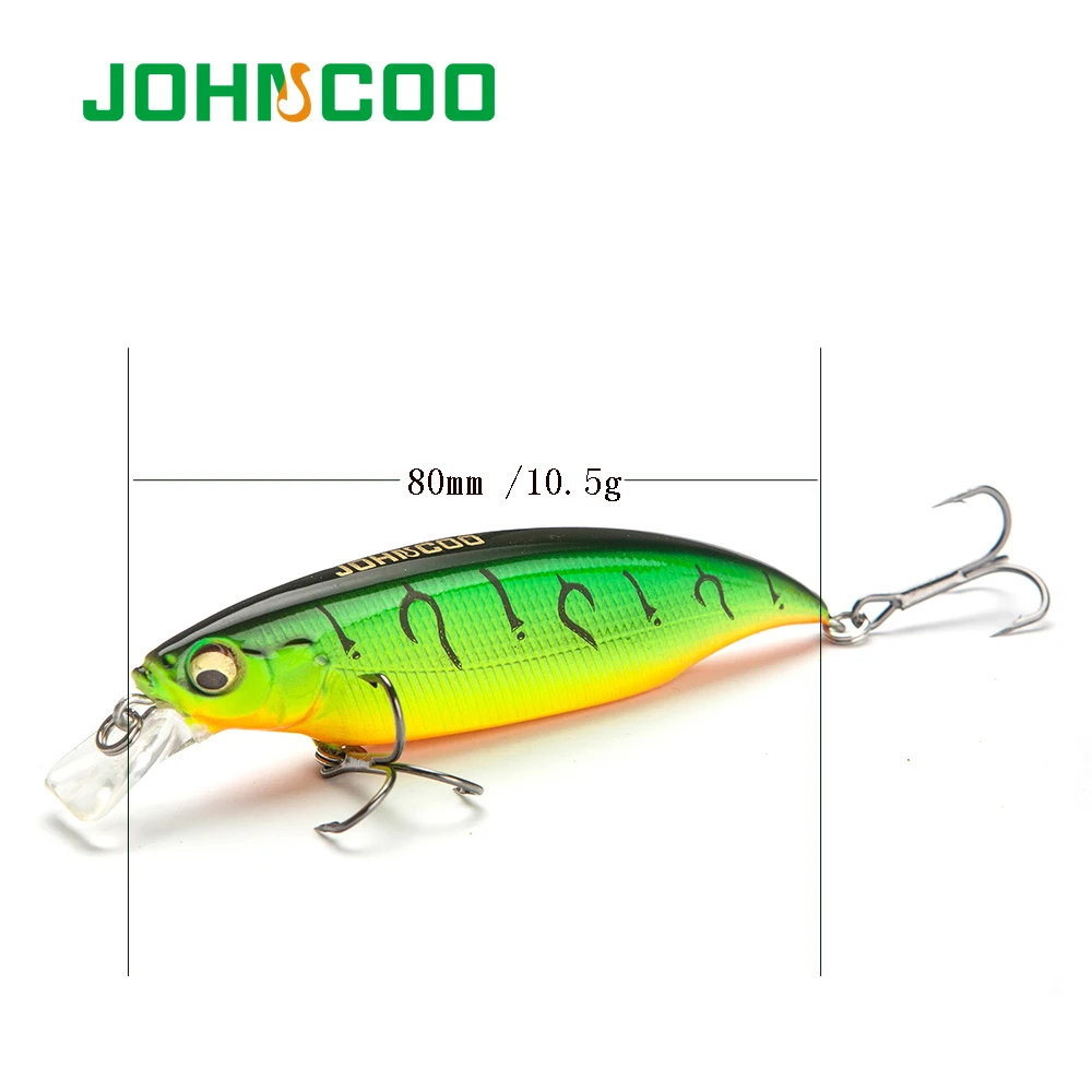 JOHNCOO المتذبذب الصيد الصعب إغراء 80 ملليمتر 10.5 جرام العائمة البلمة الاصطناعي الطعم باس إغراء Swimbait Wobblers كرنك المغناطيسي الصب