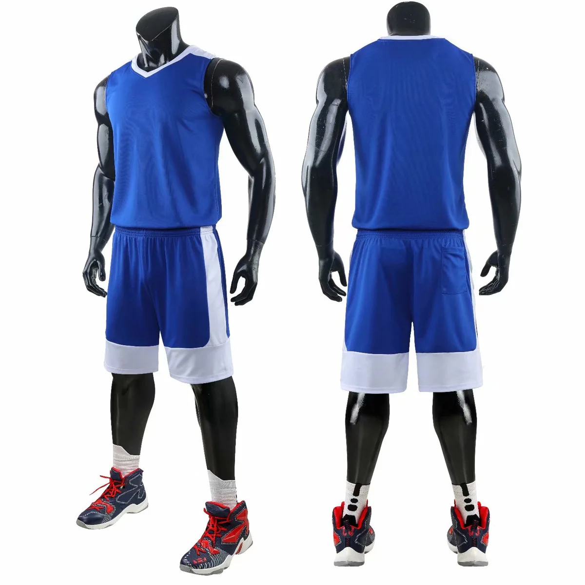 New College Basketball Jerseys Set Uniforms Kids Men Sport Homme Boys Blank Basketball Jerseys Kits Suits Training Customized