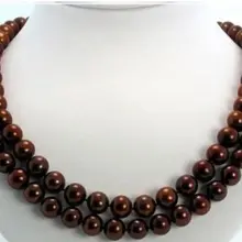 Высокое качество 36 дюймов 9- 10 мм природные жемчуг культивированный шоколад жемчужное ожерелье