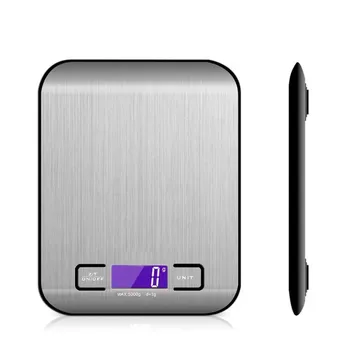 

22LB/10kg High Precision Electronic Kitchen Scales Digital Food Scale Stainless Steel Weight Scale Measuring Tools Libra