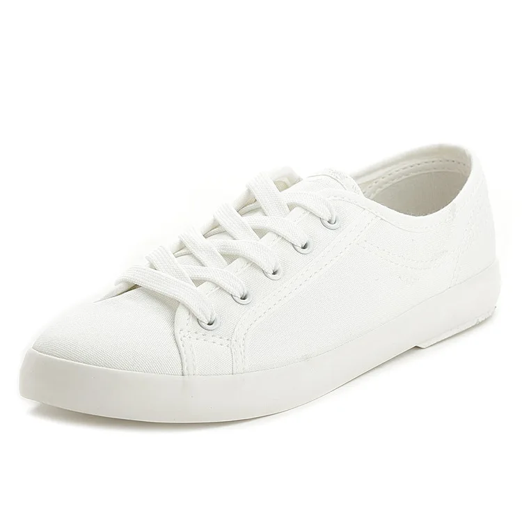 

White Women Men Canvas Skateboard Shoes Ladies Sports Shoes Sneakers Female Basket FemmeTrainers Black
