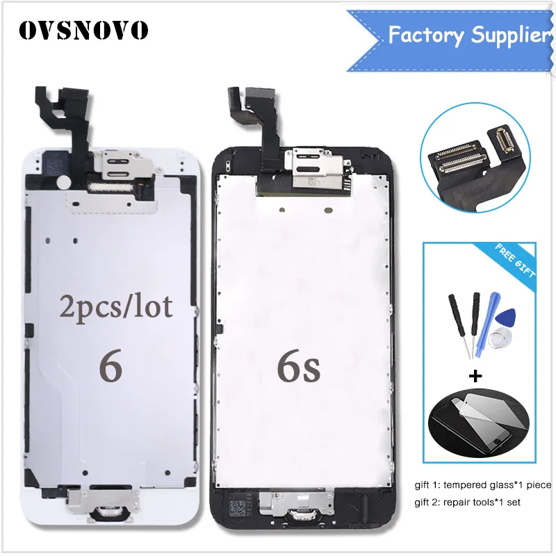 

For iPhone 6 6s Screen LCD Replacement Display+Home Button Front Camera Speaker Proximity Sensor Full Digitizer Touch Assembly