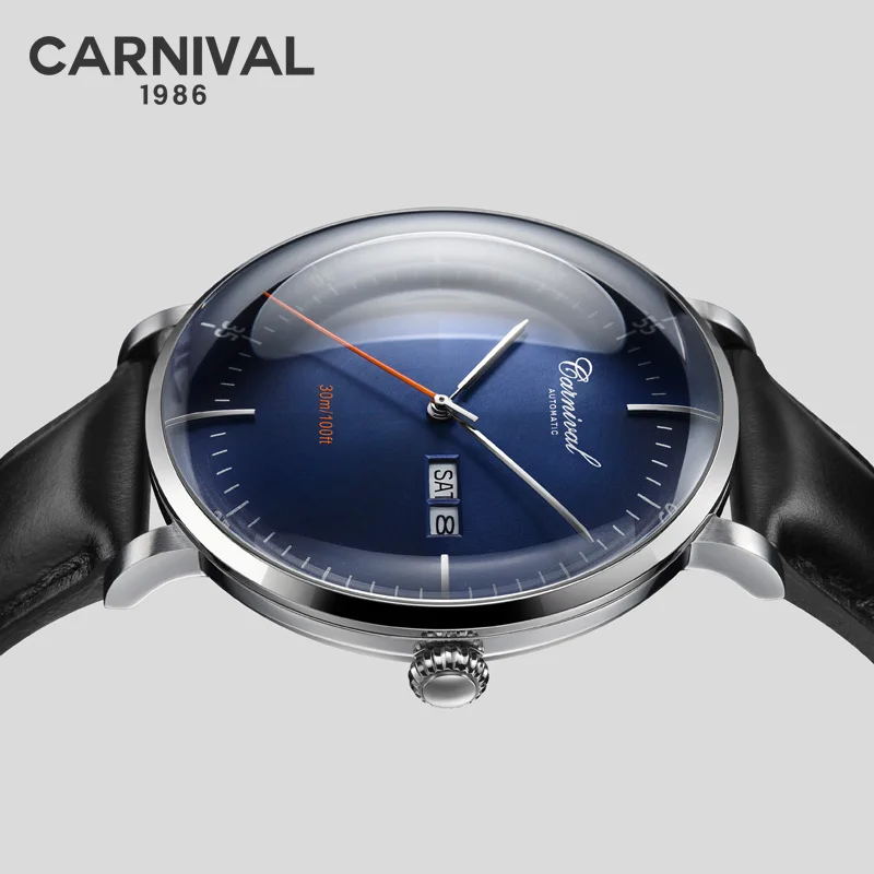 Montre أوم كرنفال أزياء رجالي التلقائي ساعات آلية أعلى العلامة التجارية الفاخرة ميوتا حركة حلقة من جلد التقويم الياقوت Montre أوم كرنفال أزياء رجالي التلقائي ساعات آلية أعلى العلامة التجارية الفاخرة ميوتا حركة حلقة من جلد التقويم الياقوت