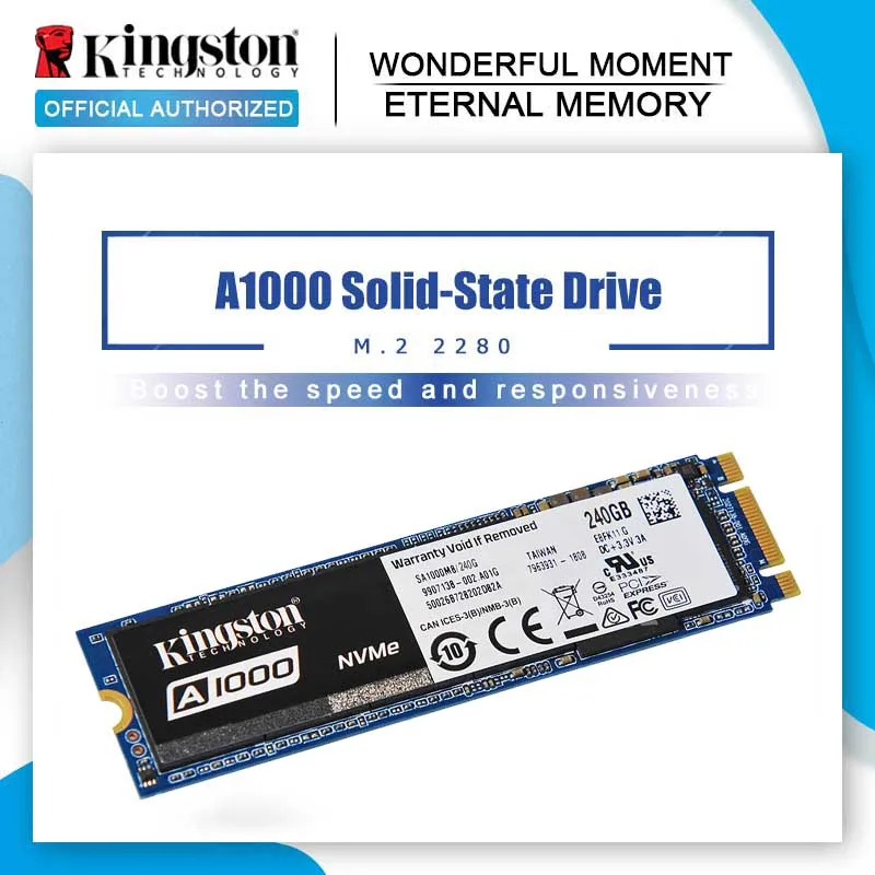 

Kingston A1000 Internal Solid State Drive NVMe M.2 2280 SATA SSD 120GB 240GB 480GB 960GB Hard Disk SFF For PC Notebook Ultrabook