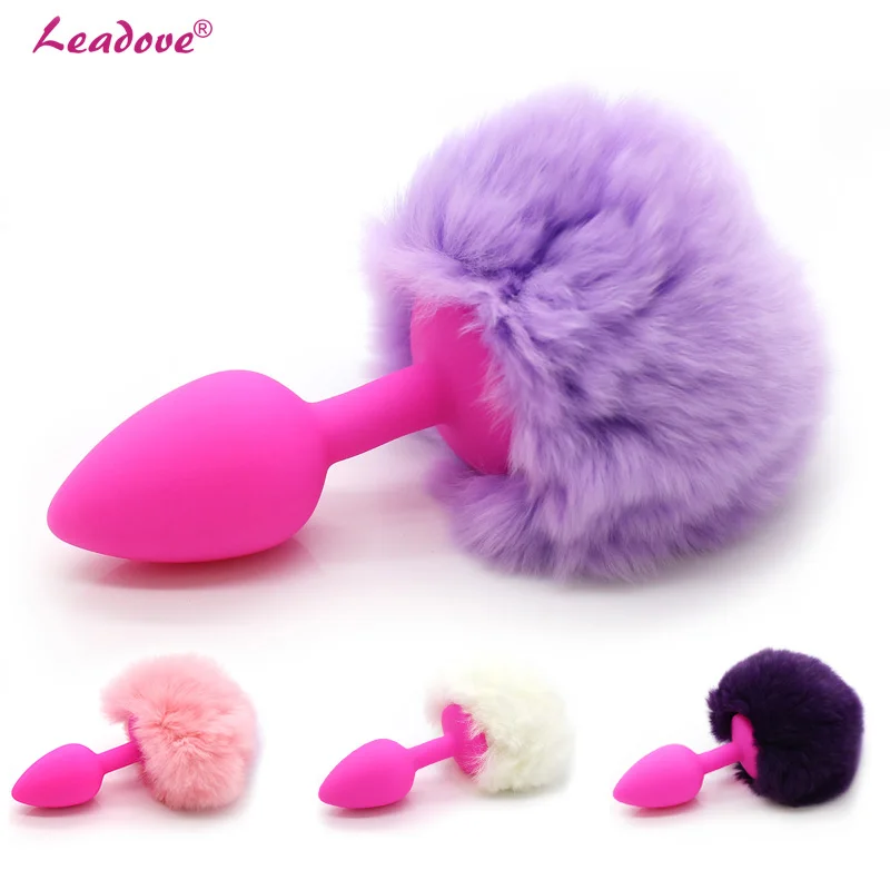Small Size Rabbit Girl Tail Sex Toys Silicone Plush Anal Plug Cosplay Cute Erotic Toy For Couples Man Women Gay GS0100 | Красота и