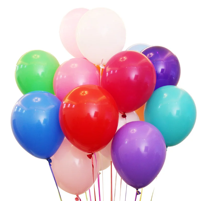 100 шт./упак. вечерние украшения, воздушные шары на день рождения популярный свадебный подарок 10 дюймов, товары для фестиваля, Модные Цветные утолщаются латекса