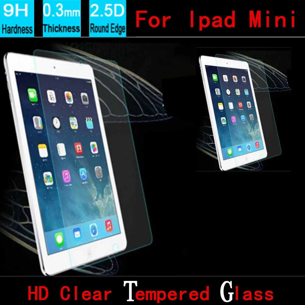 Customized 0.3MM Round Edge Tempered Glass For Apple ipad Mini LCD