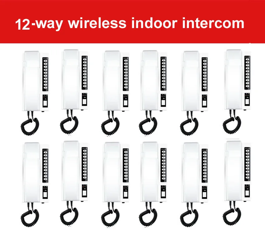 

ZHUDELE New Arrival 2.4Ghz wireless indoor intercom system Digital stable signal transmissio for 12-rooms,99 handsets extendable