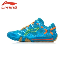 Li Ning New Original Cushion Bounse Badminton Shoes for Men Wear-Resistant Male Sports Platform Sneakers AYAJ011