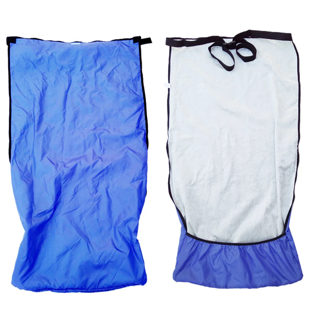 Waterproof Windproof Warmer Wheelchair Cover Blanket with Two Hook Loop Strap - S (110x72 cm) / M(130x72 cm) - Blue