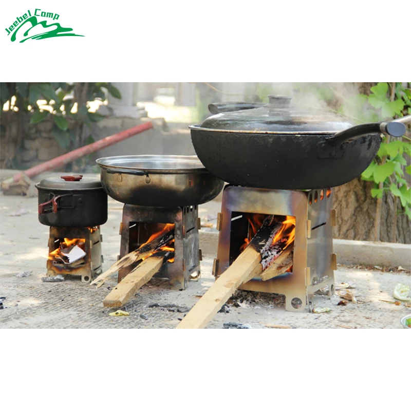 Portable Folding Camping Stove Outdoor Cooking Wood Burning Stove with R7N9