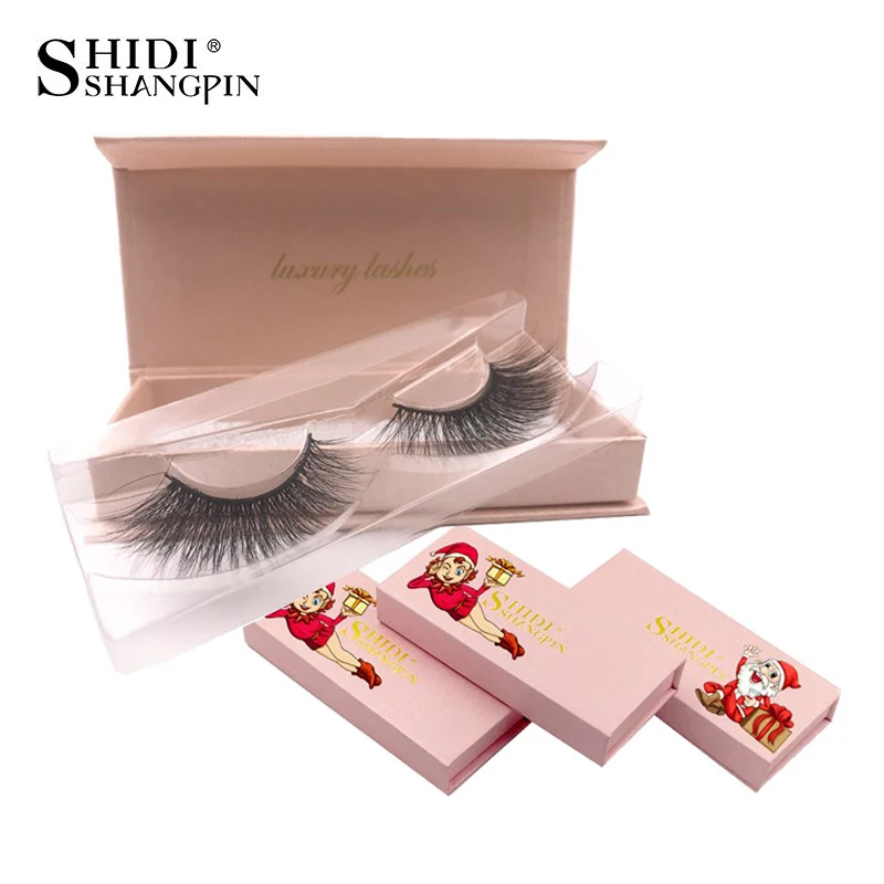 

1 Pair 3D Mink Lashes False Eyelashes Natural Makeups Lashes Mink Eyelashes Christmas Gift Extension False Eye lashes Faux Cils