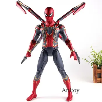 

Avengers Infinity War Marvel Legends Spiderman Action Figures Iron Spider Man PVC Collection Model Toys with Lighting Eyes 36cm