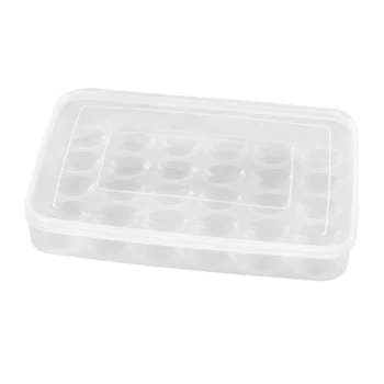 

1pc Egg Holder Large Capacity Shockproof Plastic 30 Grids Storage Box Egg Container Tray with Lid for Cupboard Refrigerator