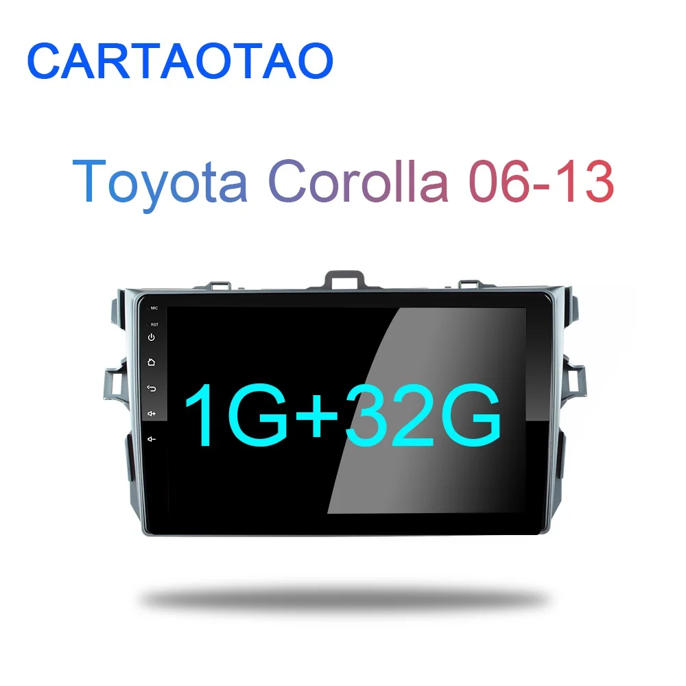 2G+ 32G " 2din Android 8,1 GO автомобильный dvd-плеер для Toyota Corolla E140/150 2006-2013 автомобильный Радио gps навигация wifi плеер - Цвет: 1G-32G