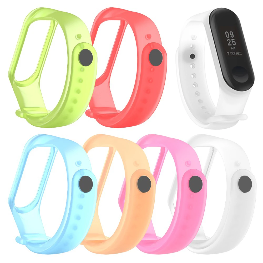

Xiaomi Mi Band 3 Transparent TPU Silicone Strap Replacement Bracelet for Xiaomi Mi Band 3 Replace Wristbands Accessories