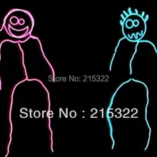 Коробка el проволока светящийся stickman светодиодный костюм костюмы
