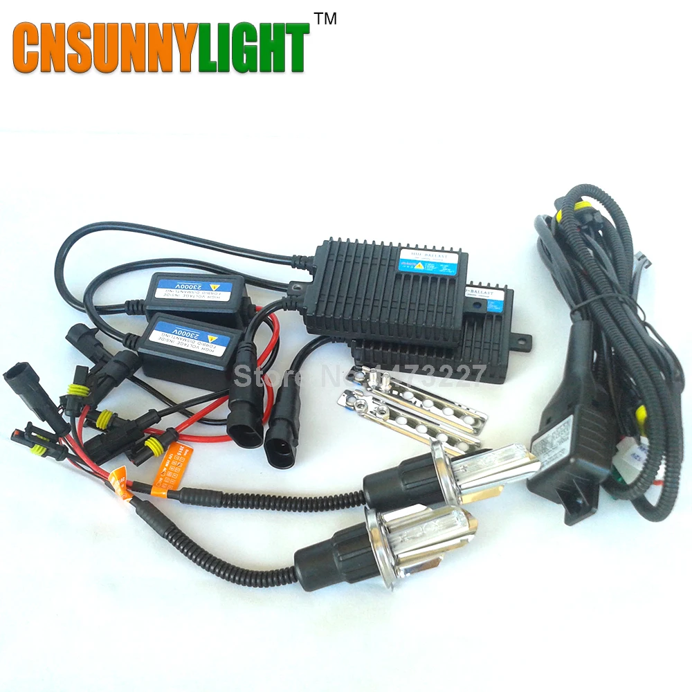 CNSUNNYLIGHT 55 Вт HID Xenon конверсионный комплект H4 hi/lo H4-3 12V55W Высокое качество AC для автомобильных фар