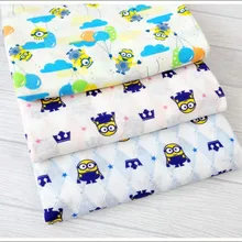 100x190 см мультфильм Миньоны Мягкий Вязаный Хлопок для маленьких девочек одежда ткань для рукоделия ручной работы ремесло