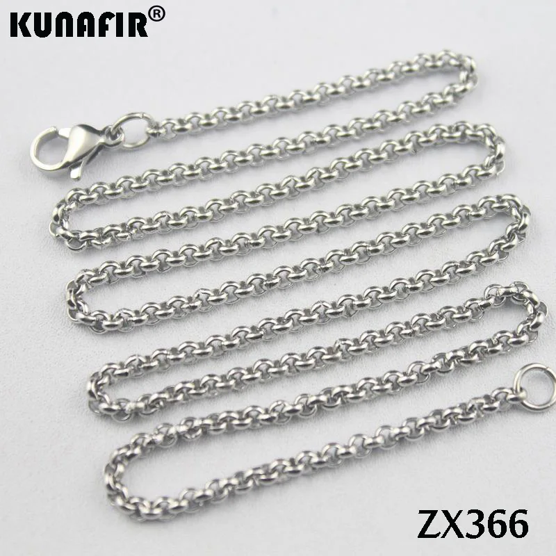 Ожерелье из нержавеющей стали ZX366 200 шт. 14 38 дюймов 2 5 мм круглые звенья цепочки
