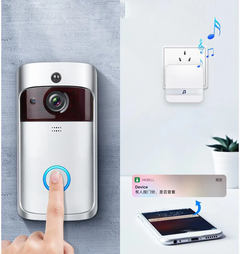 Wifi doorbell Camera Smart WI FI Video Door Bell Video Call