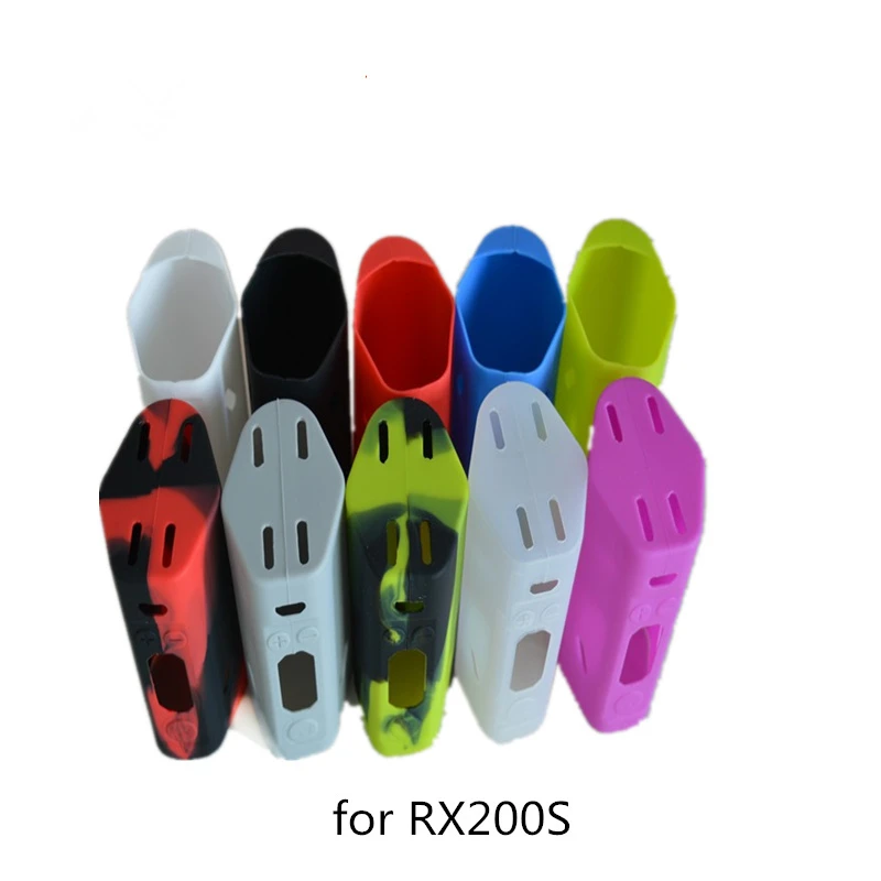 

Factory Price 50pcs RX200S Silicone Case more colors Protective Cover Skin for Wismec Reuleaux RX200S e-Cigarette Silicone Case