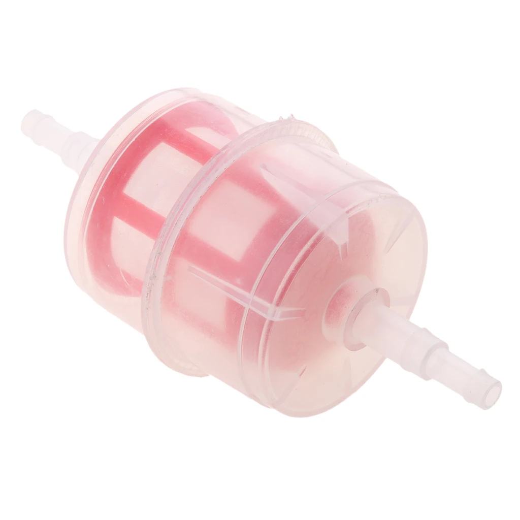 Universal Petrol Inline Fuel Filter LARGE Car Part Fit 6mm-8mm Pipes Red