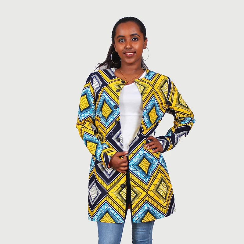 FANS FACE 2017 African Print Bomber Jacket Women Fall