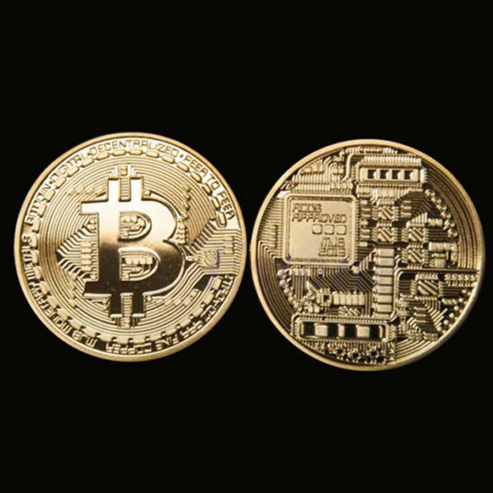 4 Types Bitcoin Gold Silver Plated Bronze Physical Bitcoins Double Sides Casascius Bit Coin BTC Coin Art Collection