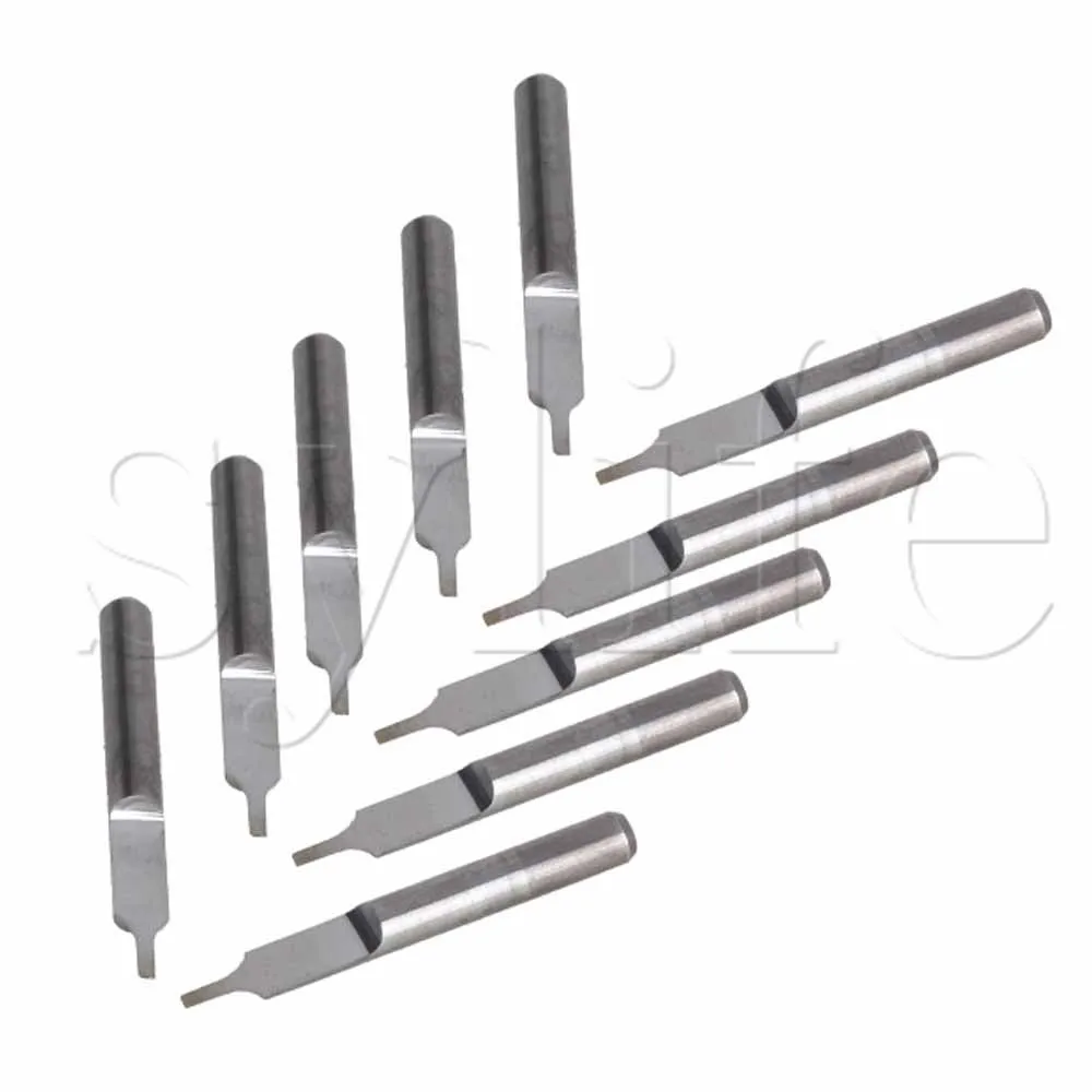 50x Parallel Carbide 1mm CNC PCB Milling Cutter Bits for Color Plates Acrylic