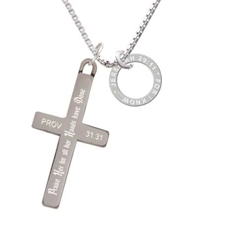 Jeremiah 29:11 Eternity Ring - Praise Her - Cross Necklace (1)