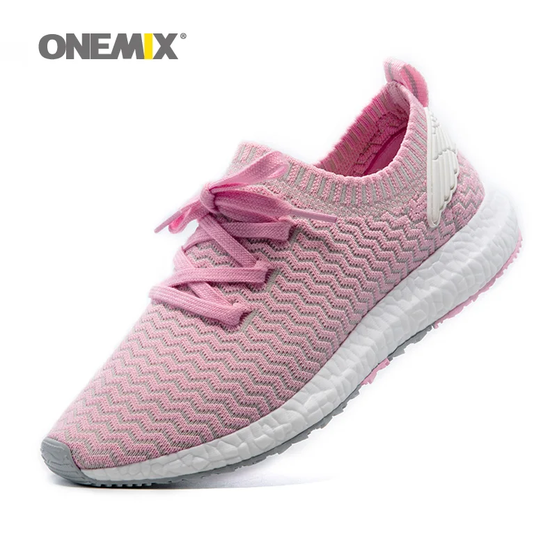 ONEMIX женская обувь для бега для женщин спортивные кроссовки розовый Zapatillas Спорт Путешествия Бег Открытый Прогулки Кроссовки