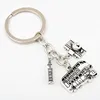 1pc London Keychain Big Ben Key Ring London Bus Charms With Camera England Gift For Traveler E1635 ► Photo 2/3