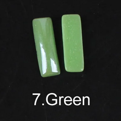 Керамические бусины в форме полосы 17 цветов смешанных цветов 3 размера ногтей искусство DIY Ремесло Flatback жемчужные камни для дизайна ногтей - Цвет: 7 Green TC