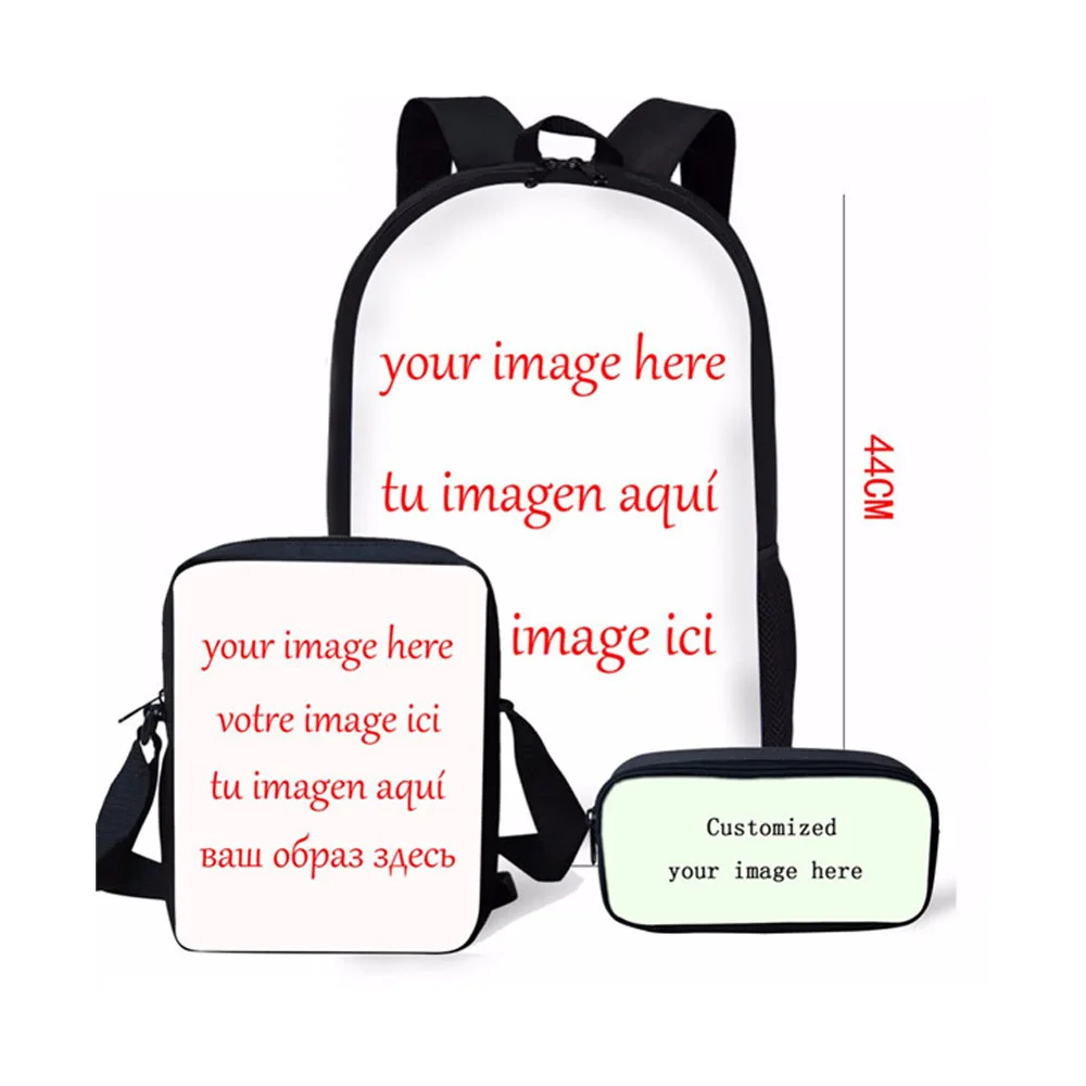 

Coloranimal Custom Image Here 3Pcs SetPrint Man Large Backpack Orthopedic Schoolbags Beyblade Burst Game School Bag