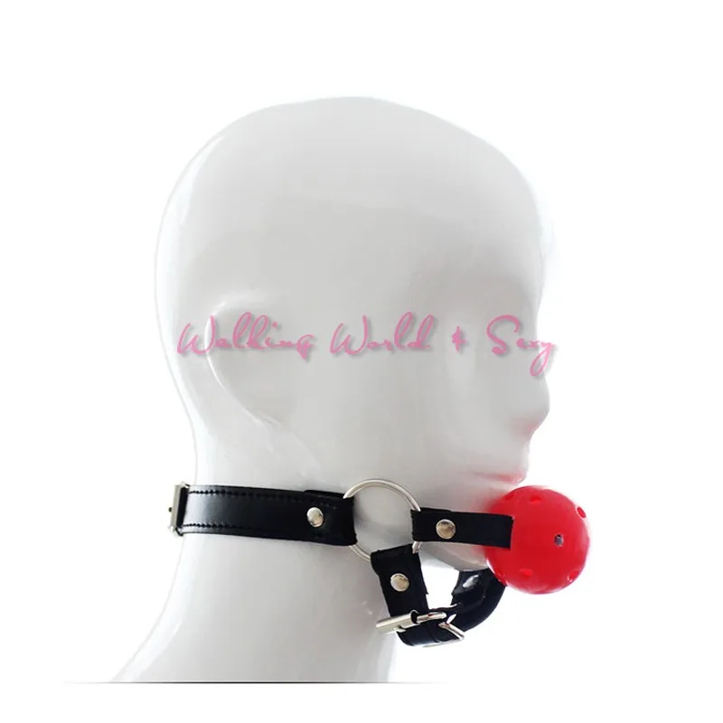 Sexy Toys Faux Leather Open Mouth Ball Gag Head Harness Bondage Restraints Cosplay Fetish Adult Game For Couple Erotic Products (8)