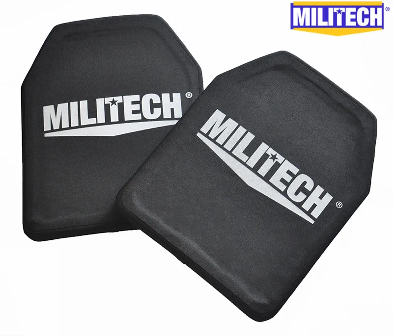 

MILITECH Two Pieces Set 2.6kg Light Weight Alumina & PE NIJ IV Bulletproof Panel Al2o3 NIJ level 4 Stand Alone Ballistic Panels