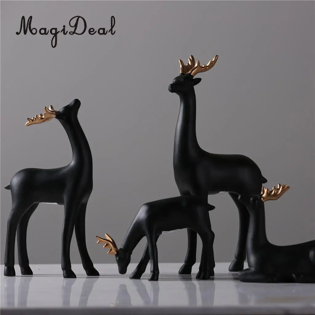 Vintage Deer Figurines Fawn, Woodland themed Animal Centerpiece Ornament Animal Figures Miniatures Artwork