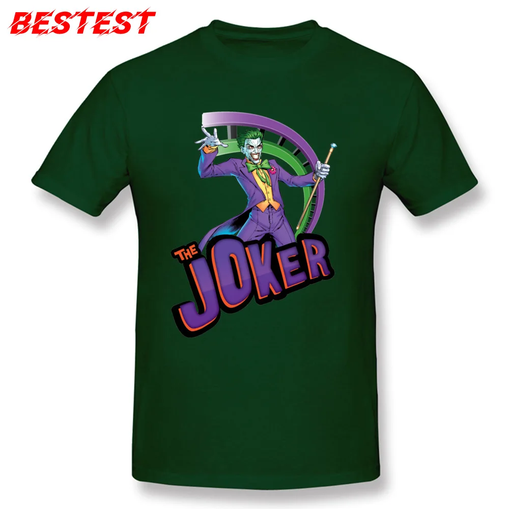 

Crazy Men T-shirt Madness Joker T Shirt Clown Tops 2018 Mens Green Tees Cotton Fabric Clothes Suicide Squad Streetwear Cool
