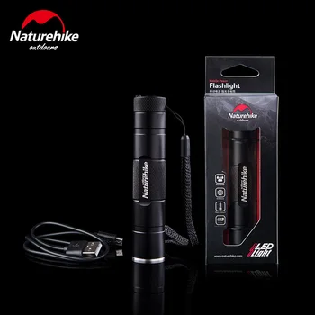 

USB Rechargeable Handheld LED Flashlight Torch Dual Use Camping Gear Can Be Used As Power Bank In Emergency For Fishing Hiking