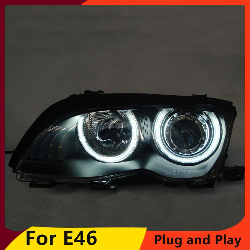 KOWELL автомобильный Стайлинг для BMW E46 фары 2001-2004 320 328 светодиодный DRL H7 HID Angel Eye ксеноновые фары автомобильные фары