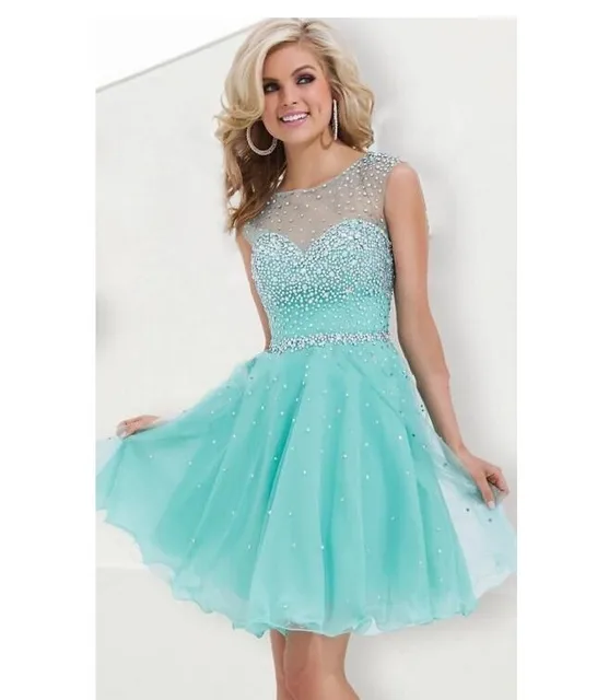 turquoise homecoming dress