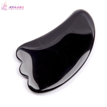

HIMABM Obsidian Gua Sha Guasha Board plates Face Massage Beauty Chinese Natural Jade Health Care Massage Scrape Tools