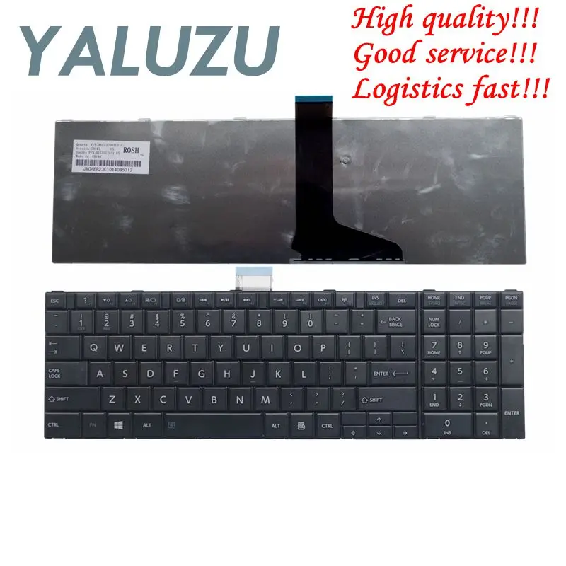 

YALUZU NEW US keyboard for TOSHIBA FOR SATELLITE C850 C850D C855 C855D L850 L850D L855 L855D L870 L870D US Black laptop keyboard