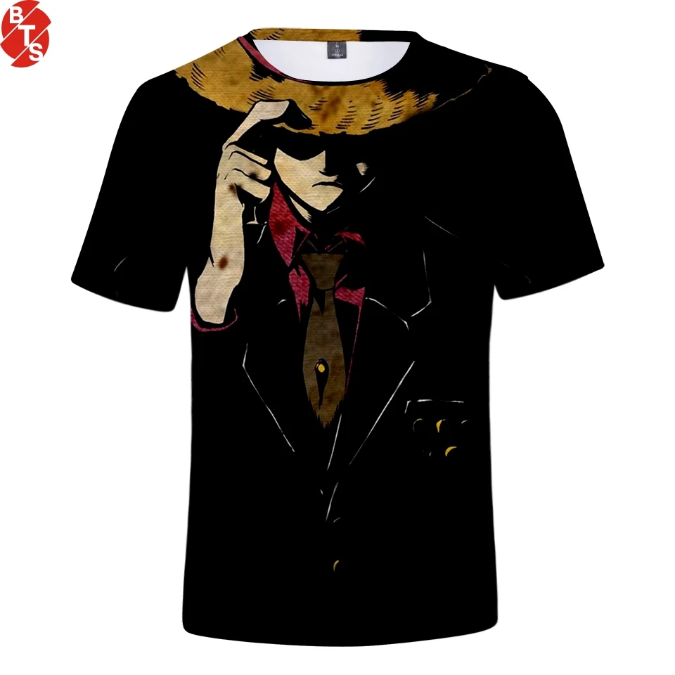 

One Piece Luffy Summer T-shirts Women/Men Short Sleeve Trendy 3D Print Tshirts Popular Japanese Anime Casual Tee Shirt Plus Size