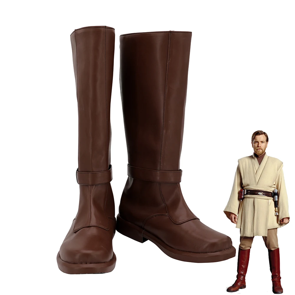 

Obi Wan Kenobi Shoes Cosplay Star Wars Men Boots Version 1