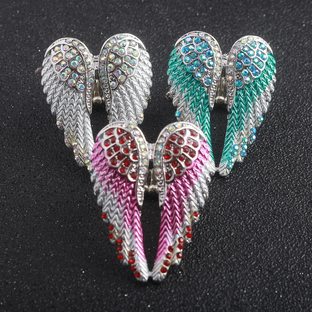 Fahion design 3 color Angel Wings Adjustable Rings with Crystal High Quality 3 Color Metal Ring For Beautiful Women's Gift