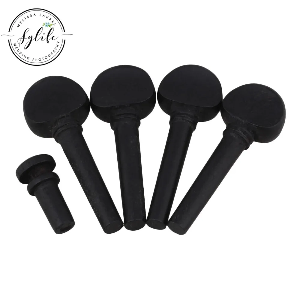 

Black Ebony 3/4 Violin Tuning Pegs Tuners with Tail End Pin 58 x 21mm