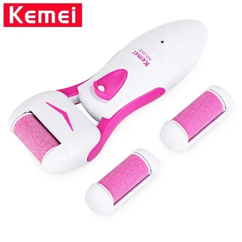 

Kemei KM-2502 Electric Foot Care Tool Exfoliator Dead Skin Removal+1pc Foot File Roller Heel Callus Remover Peeling Rechargeable